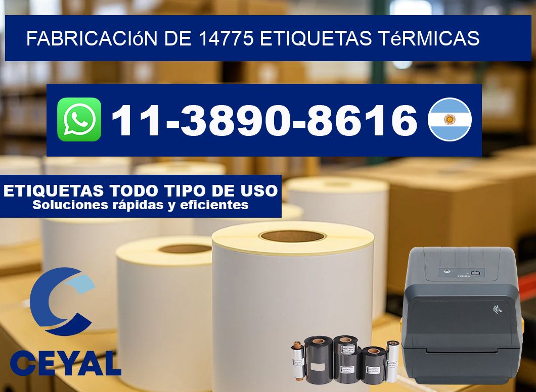 fabricación de 14775 etiquetas térmicas