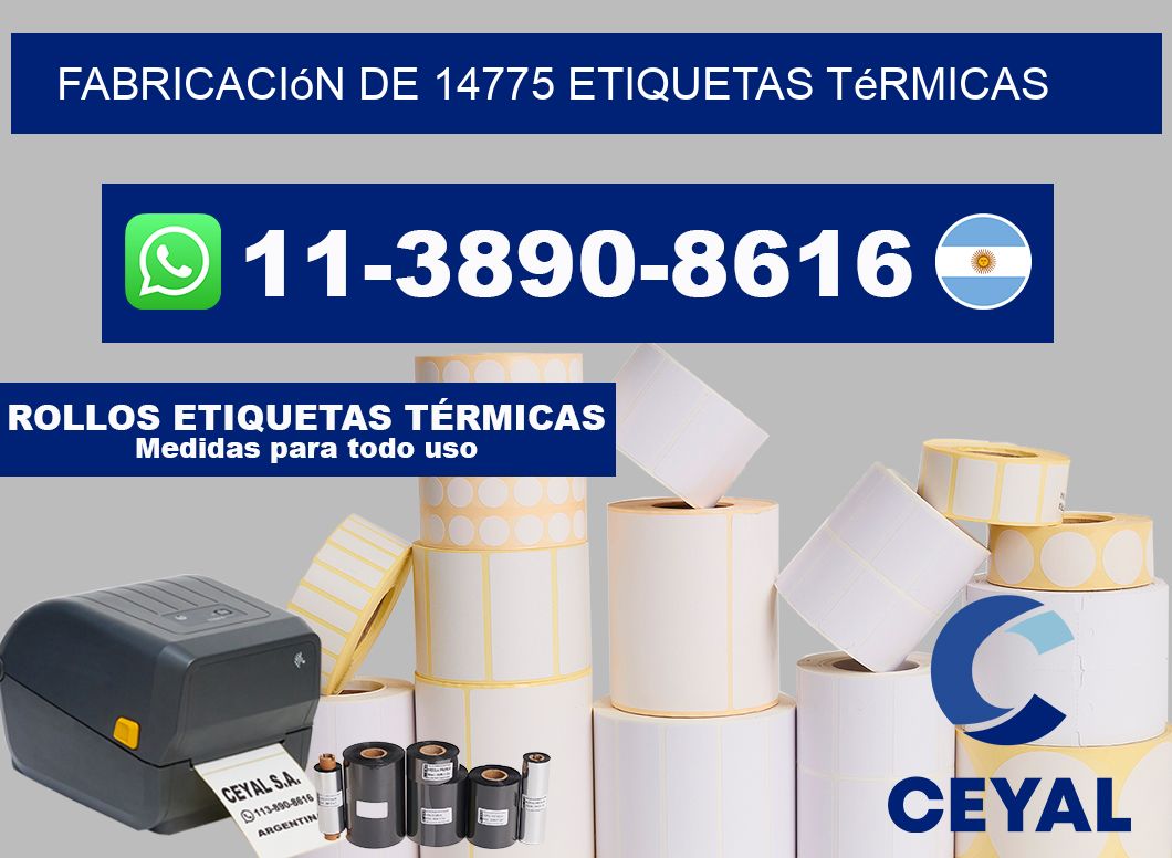 fabricación de 14775 etiquetas térmicas