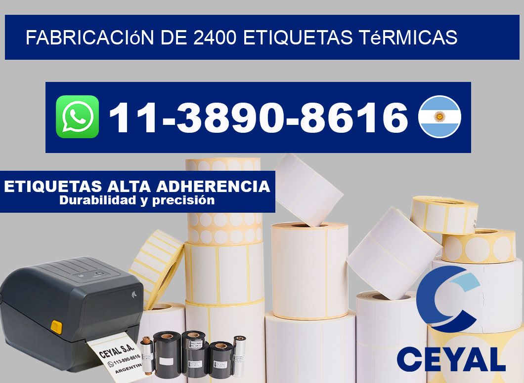 fabricación de 2400 etiquetas térmicas