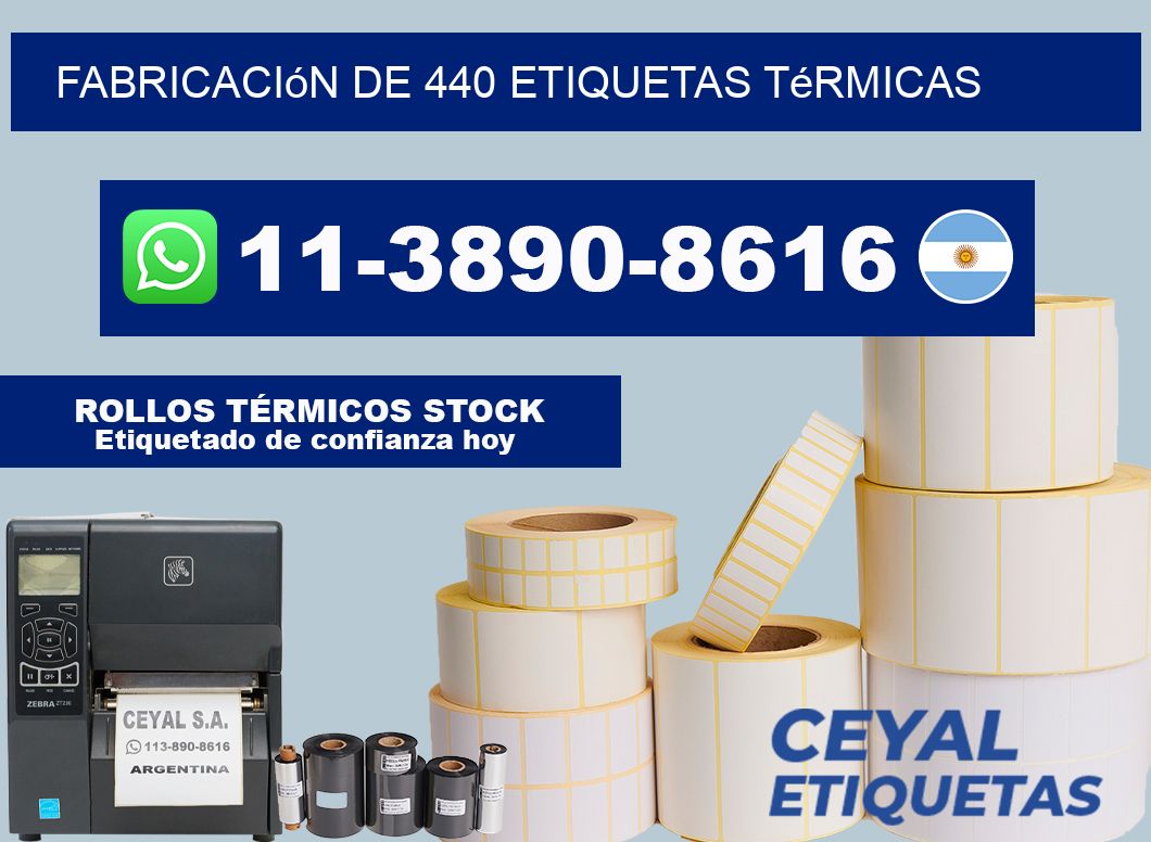 fabricación de 440 etiquetas térmicas