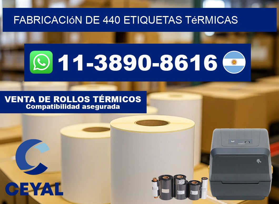 fabricación de 440 etiquetas térmicas