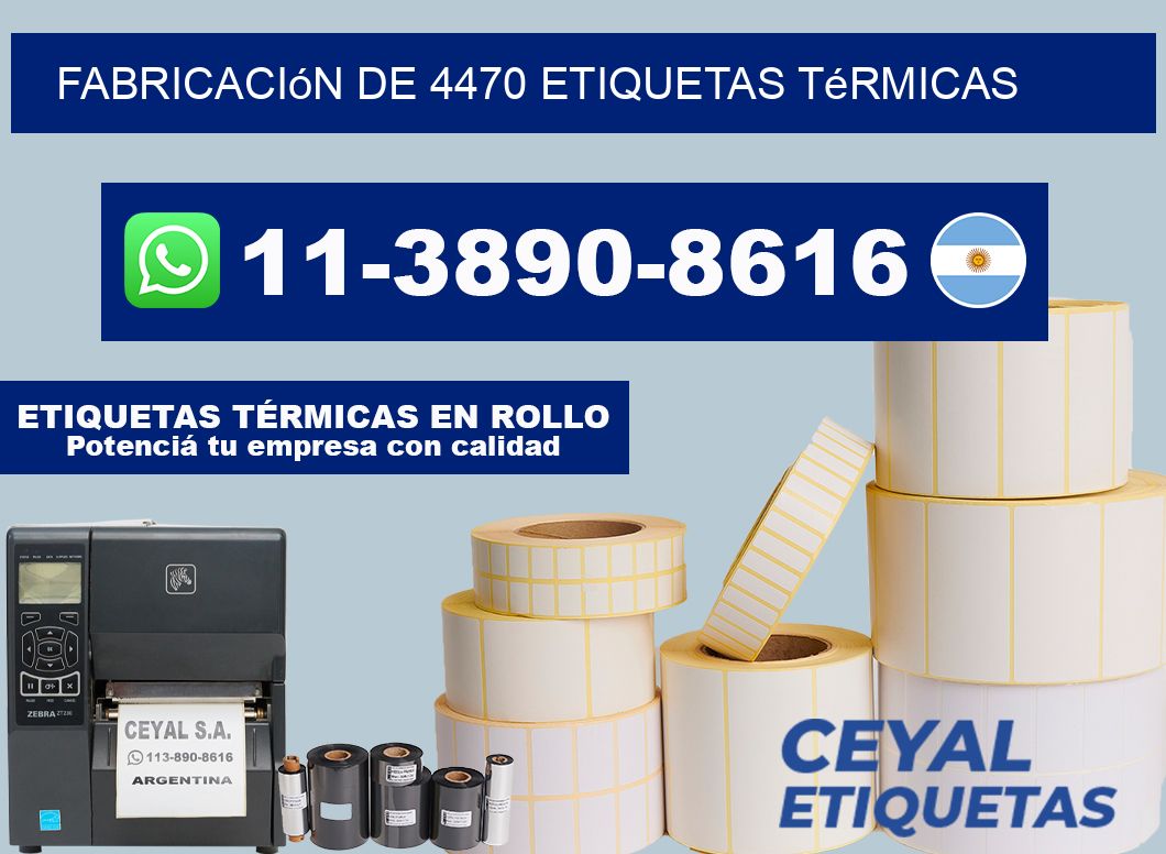 fabricación de 4470 etiquetas térmicas