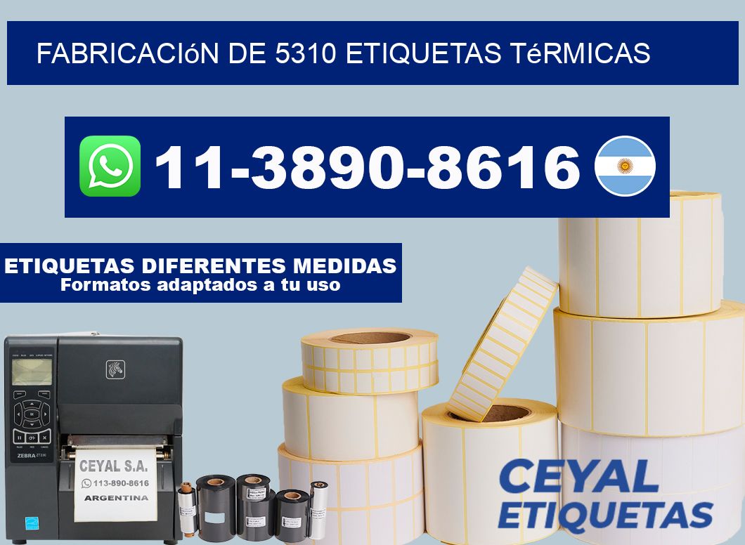 fabricación de 5310 etiquetas térmicas
