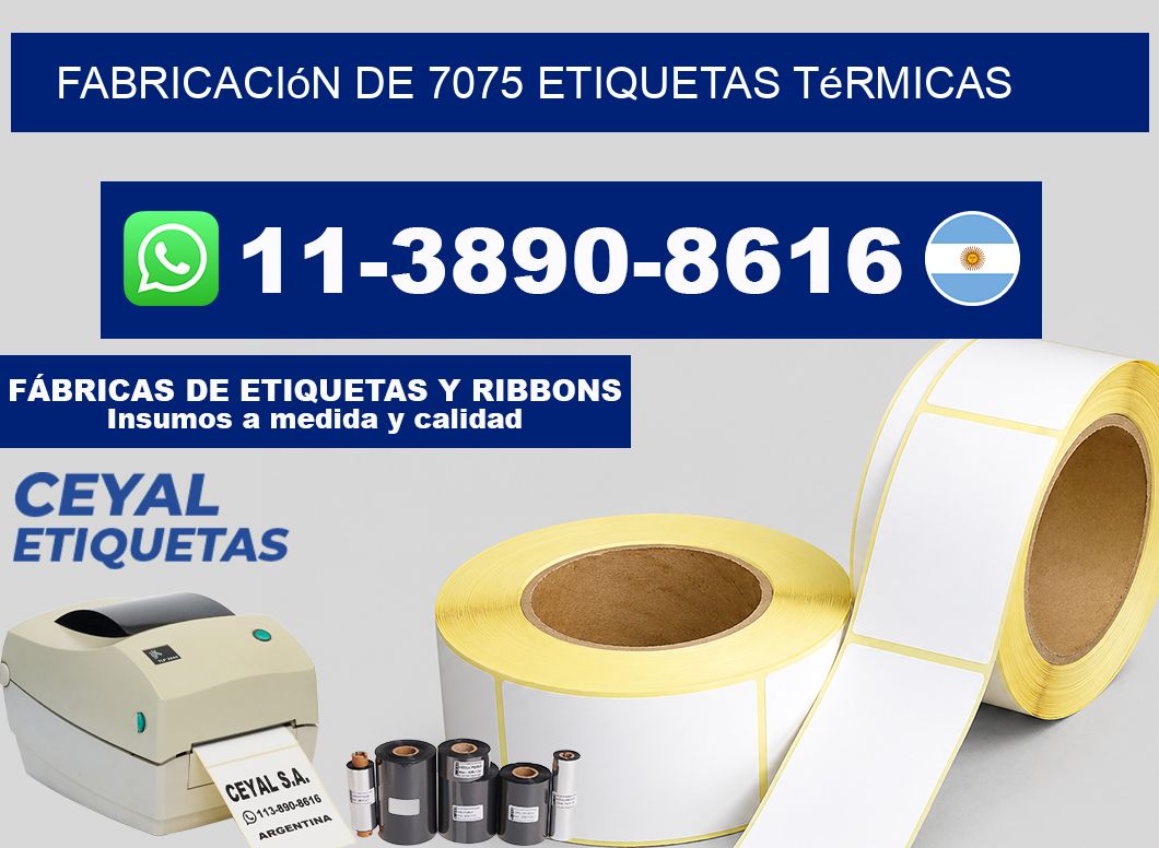 fabricación de 7075 etiquetas térmicas