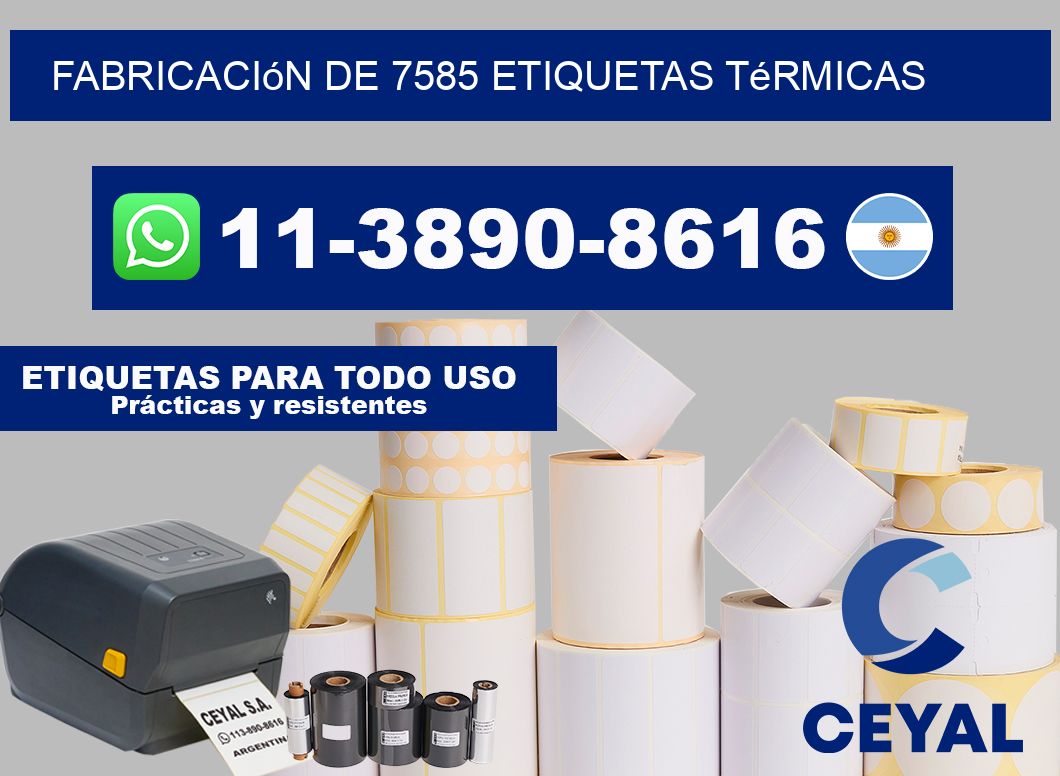 fabricación de 7585 etiquetas térmicas