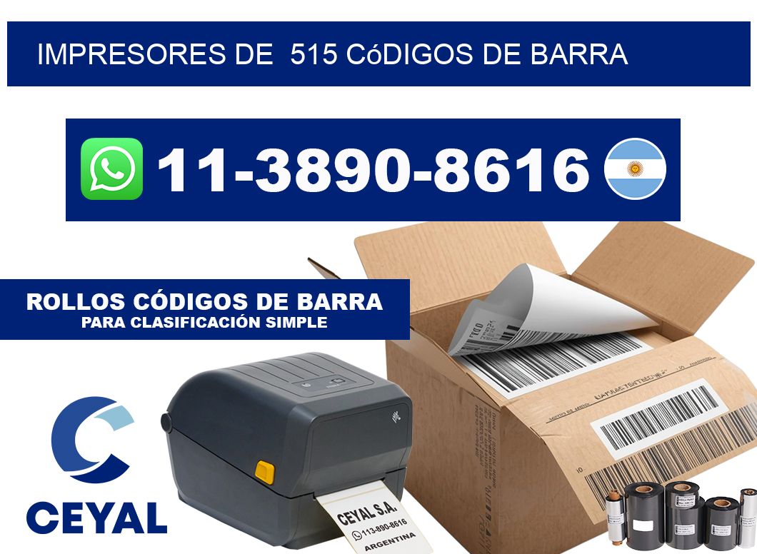 impresores de  515 códigos de barra