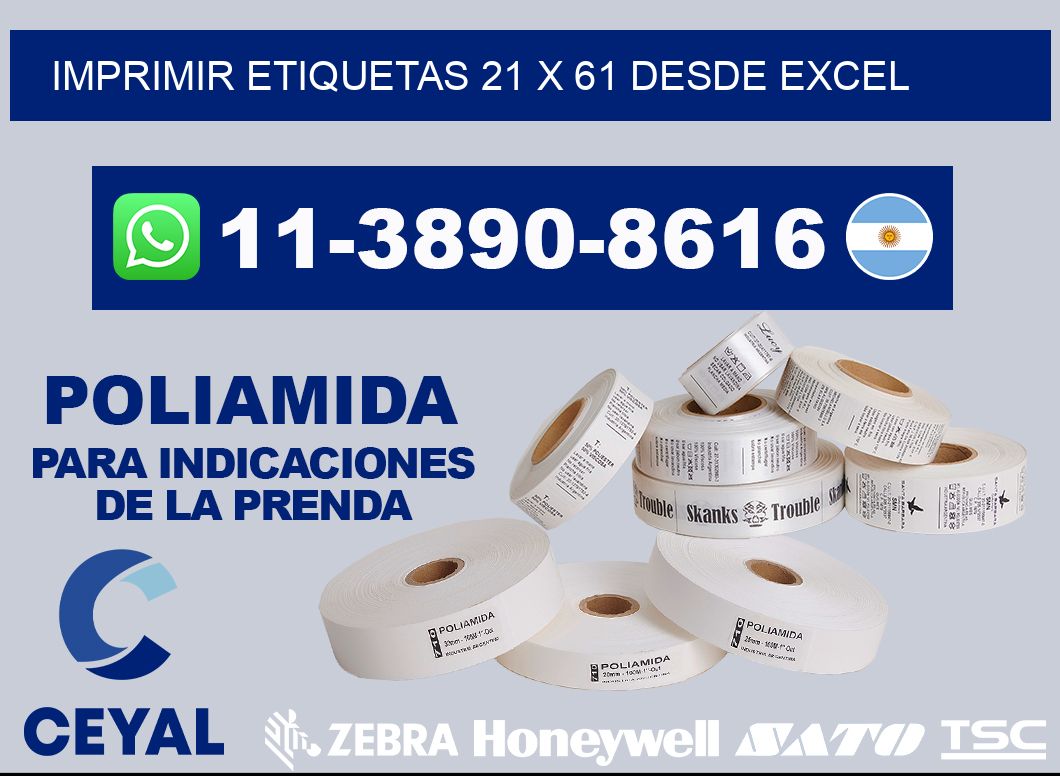 imprimir etiquetas 21 x 61 desde excel