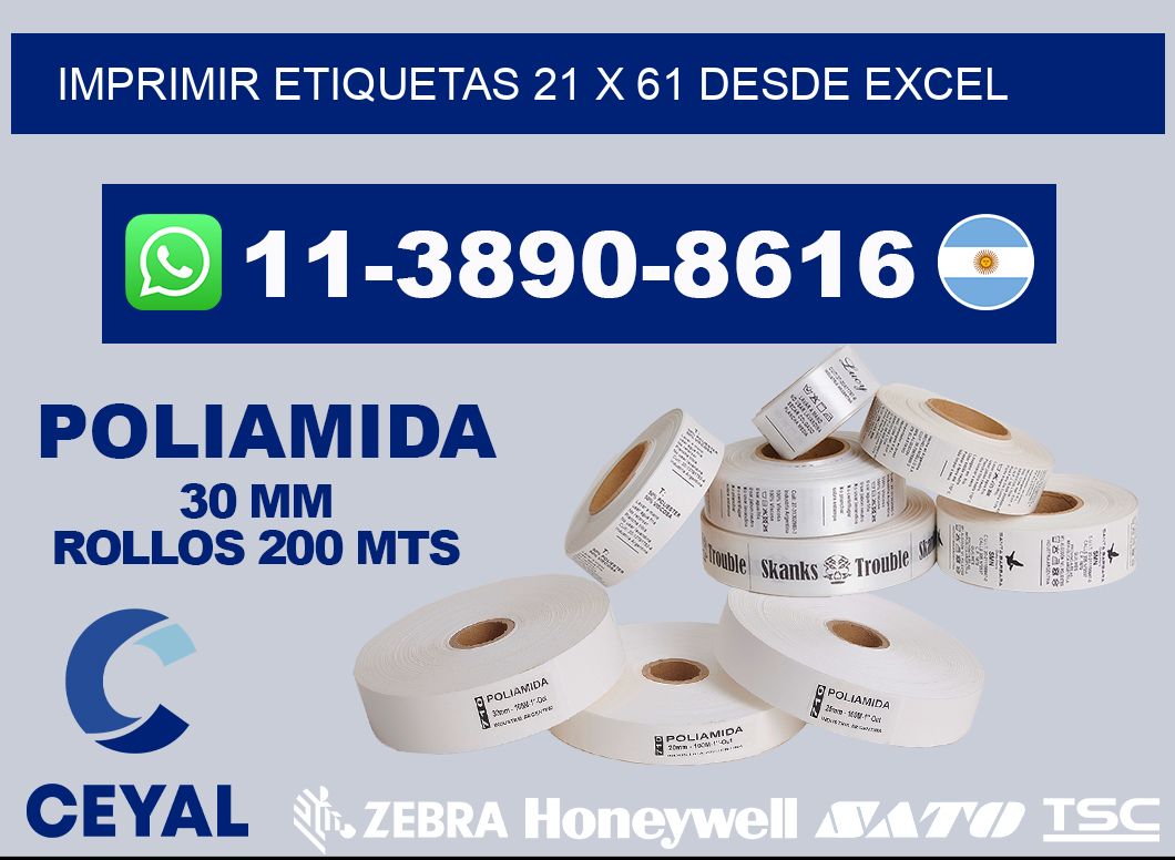 imprimir etiquetas 21 x 61 desde excel