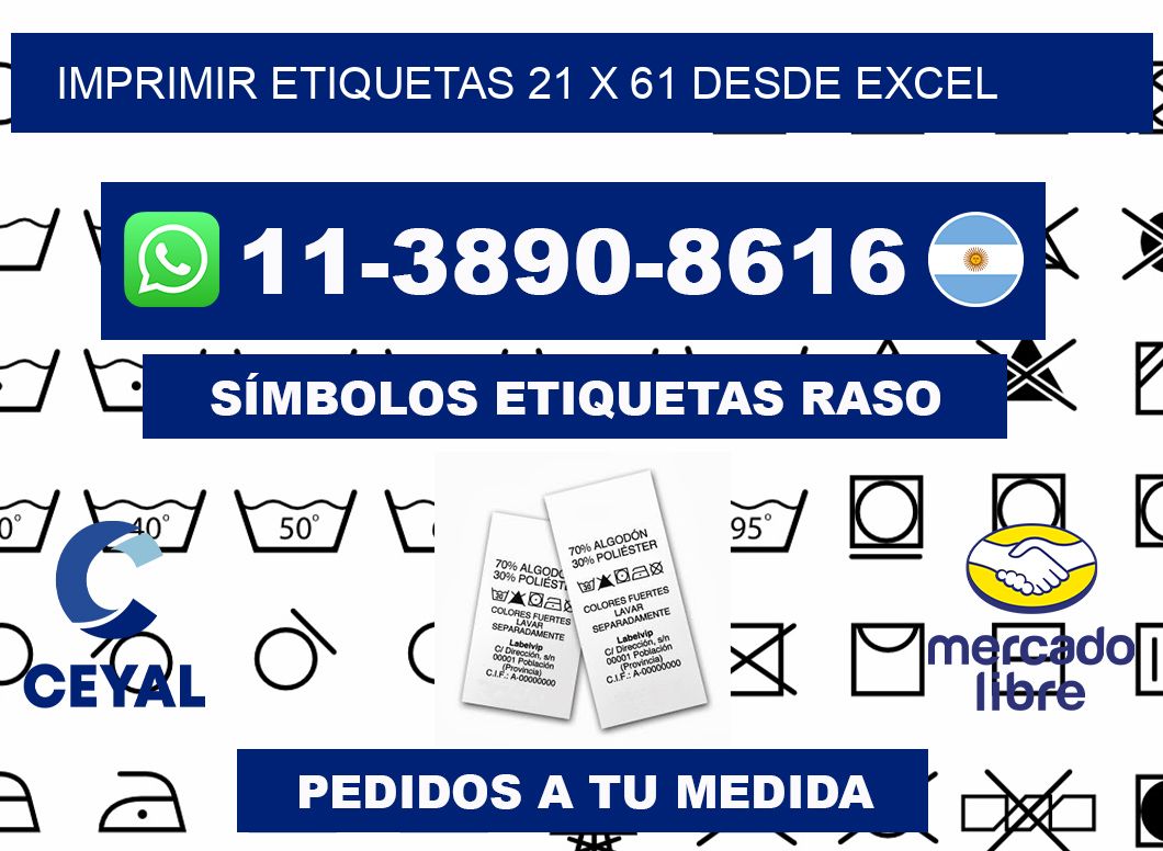 imprimir etiquetas 21 x 61 desde excel