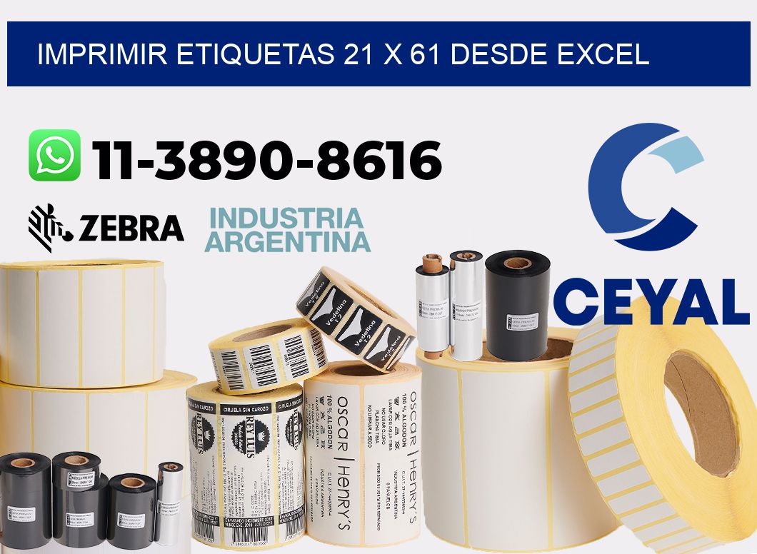 imprimir etiquetas 21 x 61 desde excel