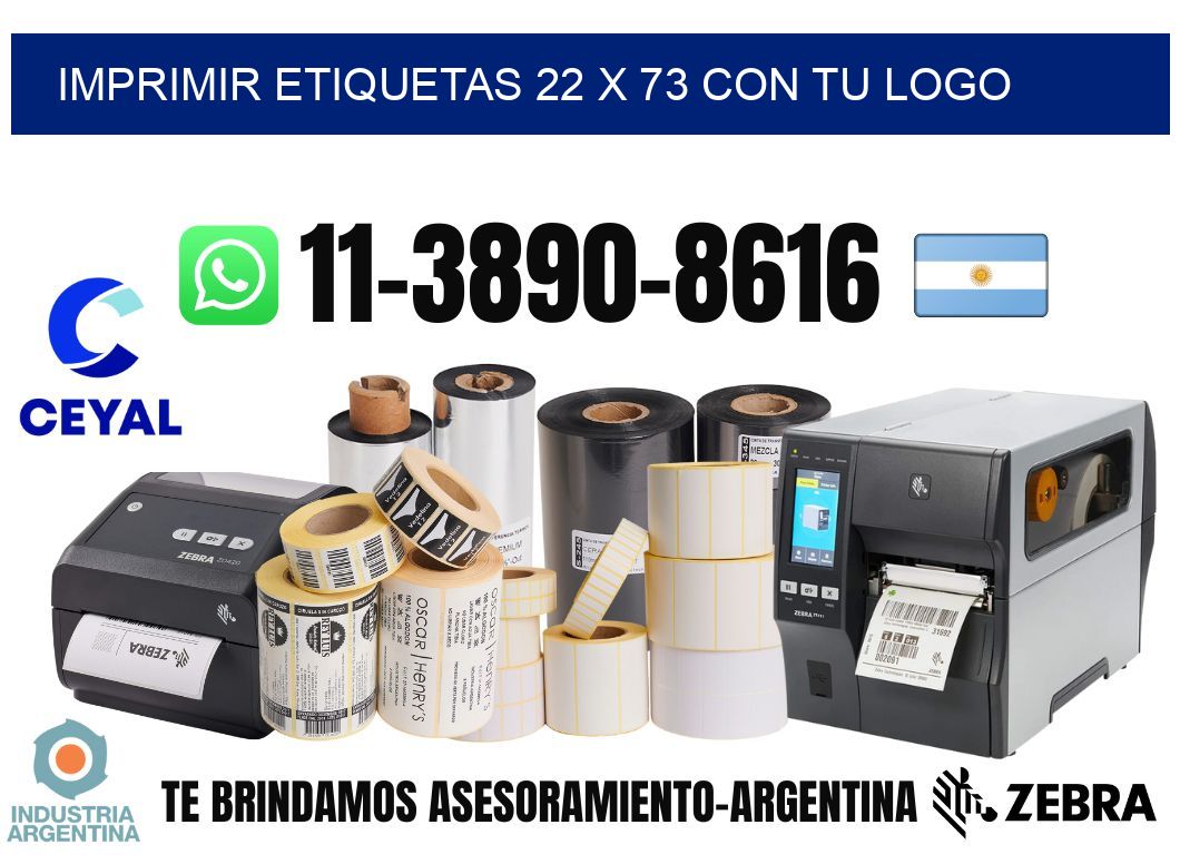 imprimir etiquetas 22 x 73 con tu logo