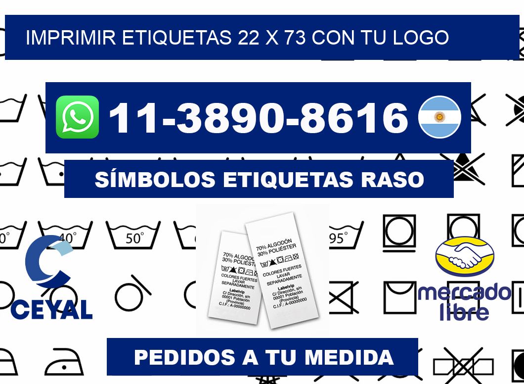 imprimir etiquetas 22 x 73 con tu logo