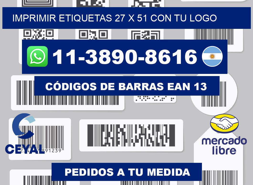 imprimir etiquetas 27 x 51 con tu logo