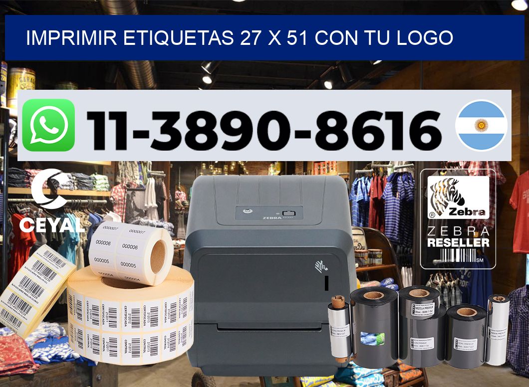 imprimir etiquetas 27 x 51 con tu logo