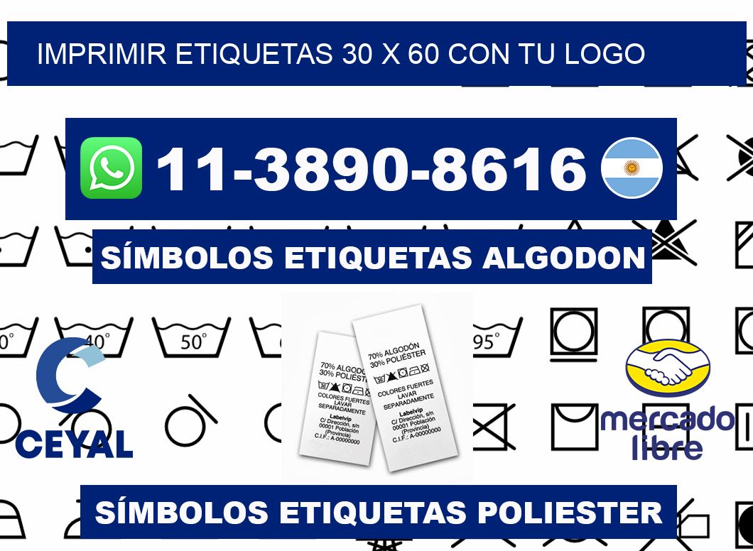 imprimir etiquetas 30 x 60 con tu logo