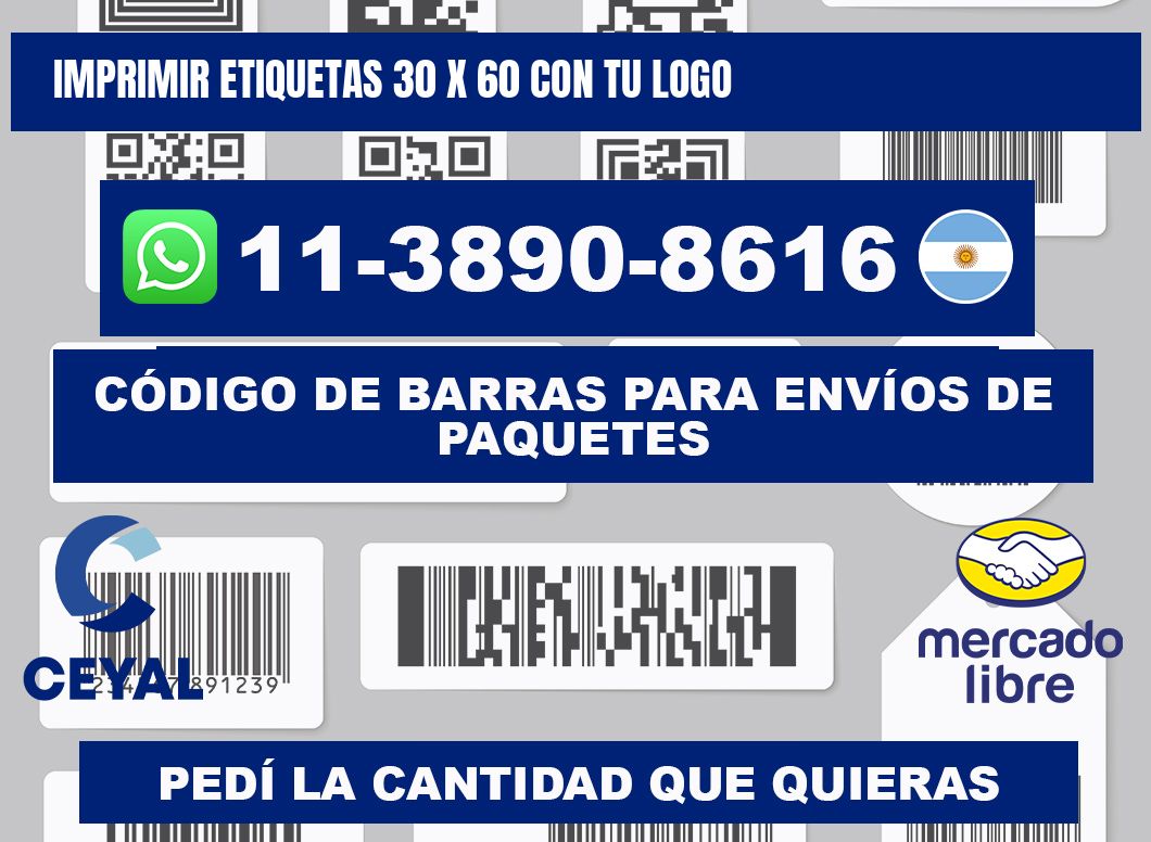 imprimir etiquetas 30 x 60 con tu logo