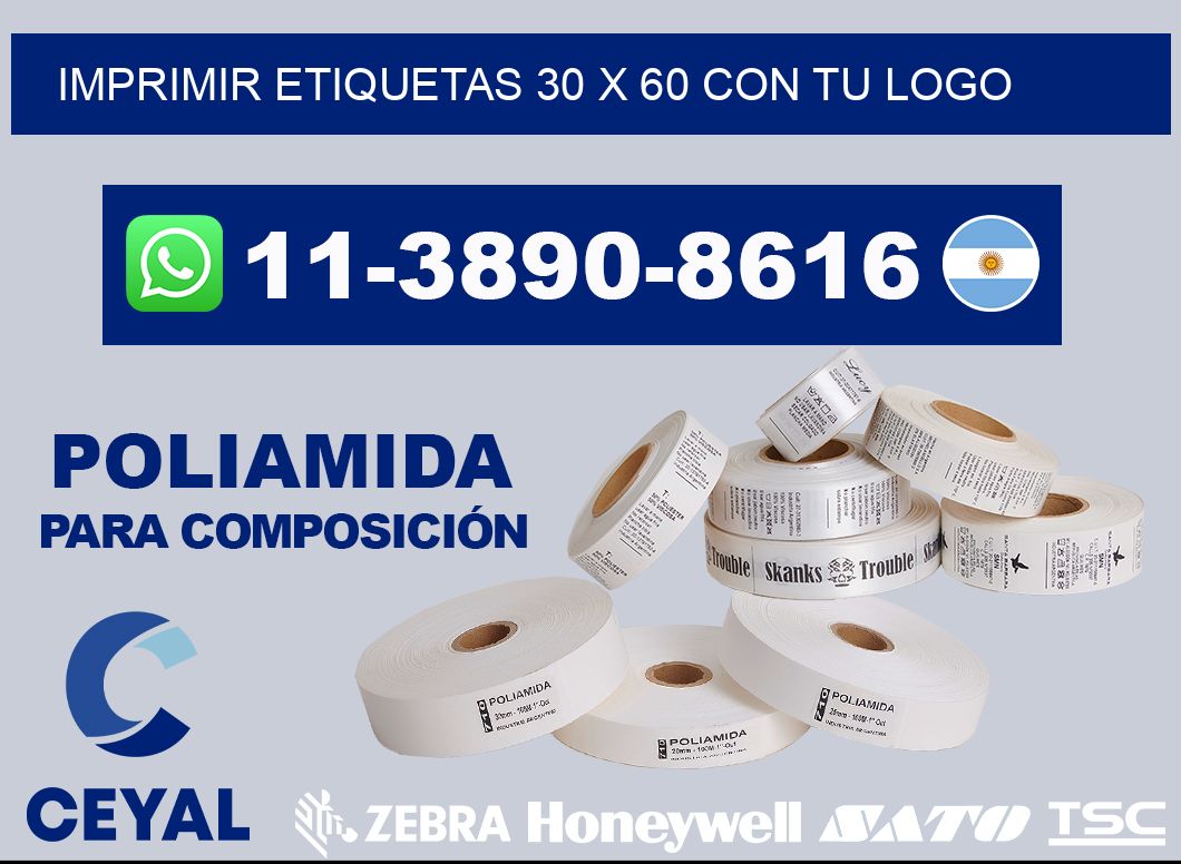 imprimir etiquetas 30 x 60 con tu logo