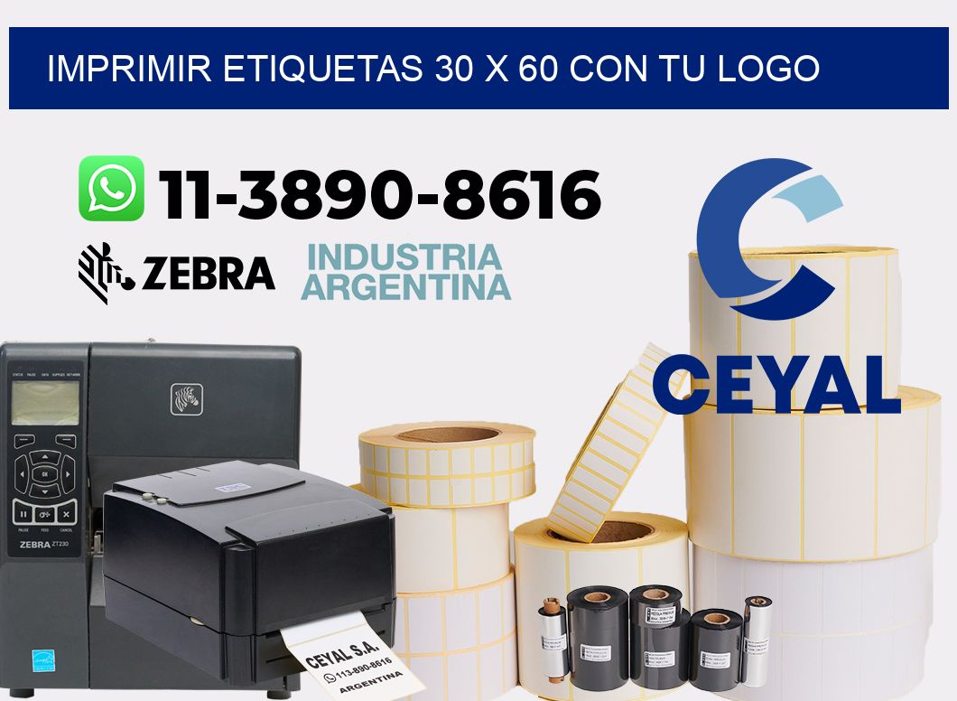 imprimir etiquetas 30 x 60 con tu logo