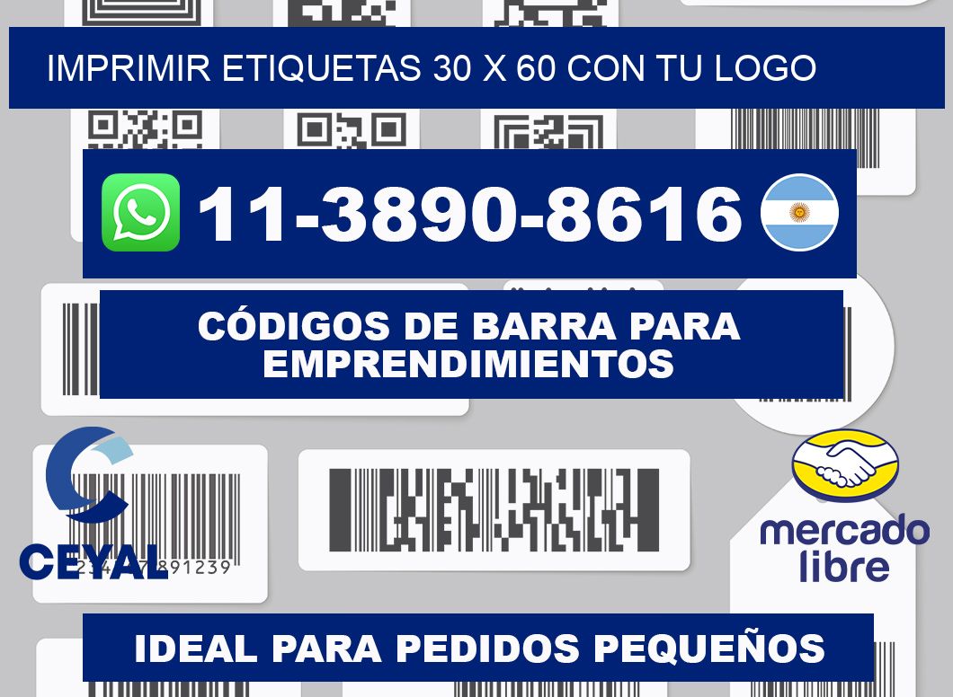 imprimir etiquetas 30 x 60 con tu logo