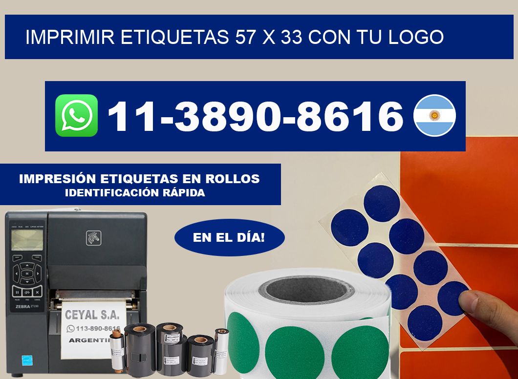 imprimir etiquetas 57 x 33 con tu logo