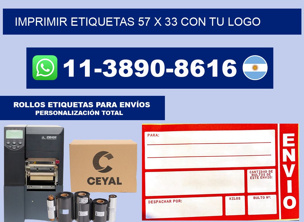imprimir etiquetas 57 x 33 con tu logo