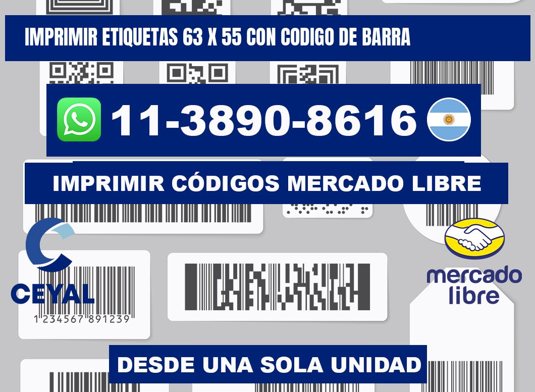 imprimir etiquetas 63 x 55 con codigo de barra