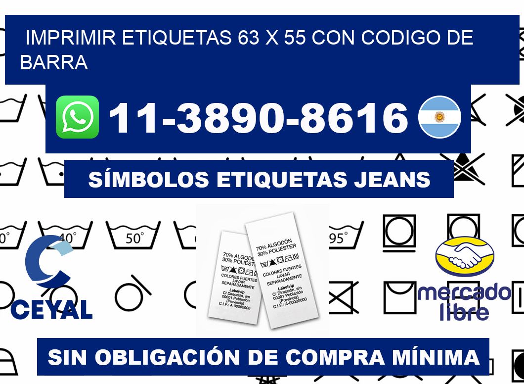 imprimir etiquetas 63 x 55 con codigo de barra