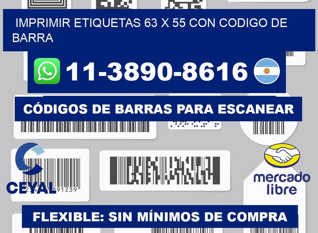 imprimir etiquetas 63 x 55 con codigo de barra