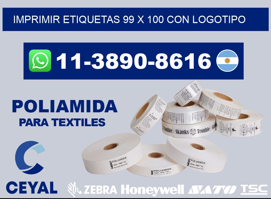 imprimir etiquetas 99 x 100 con logotipo