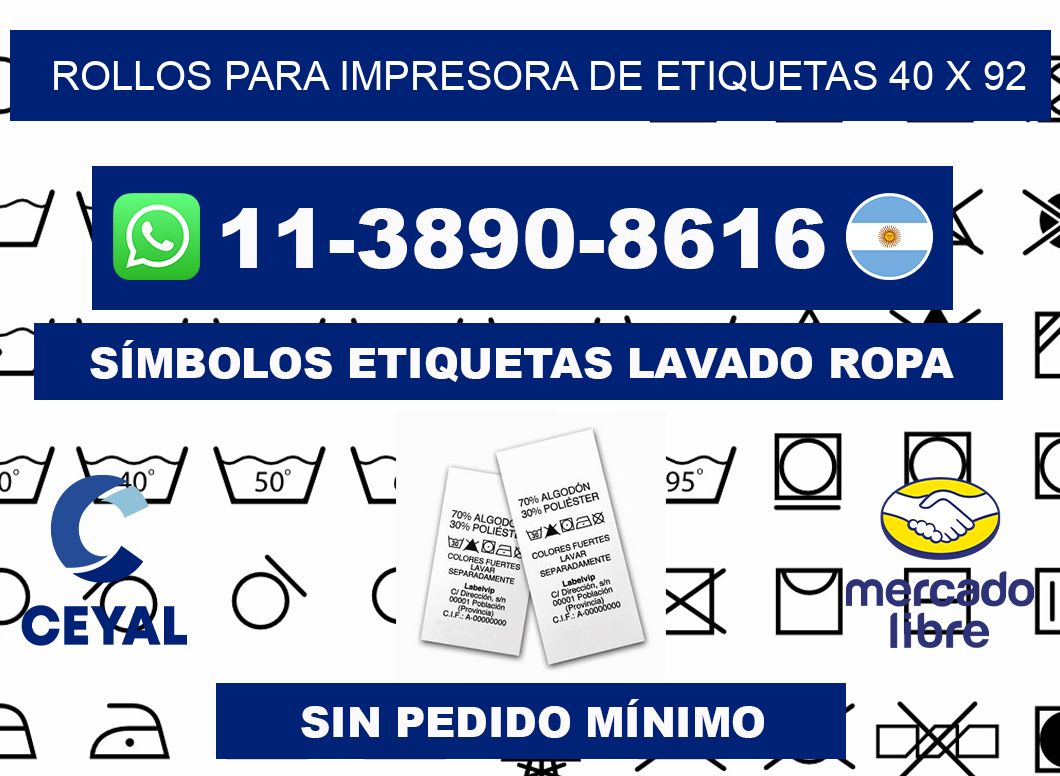 rollos para impresora de etiquetas 40 x 92