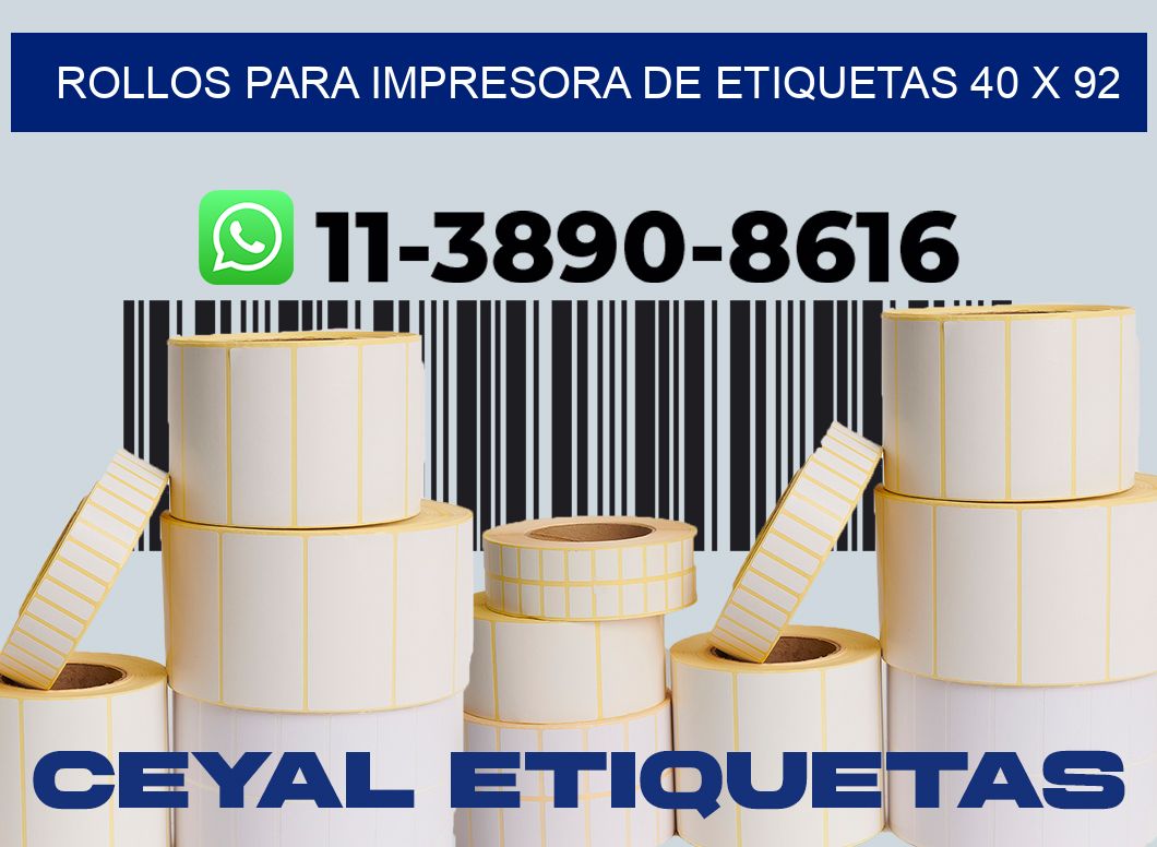 rollos para impresora de etiquetas 40 x 92