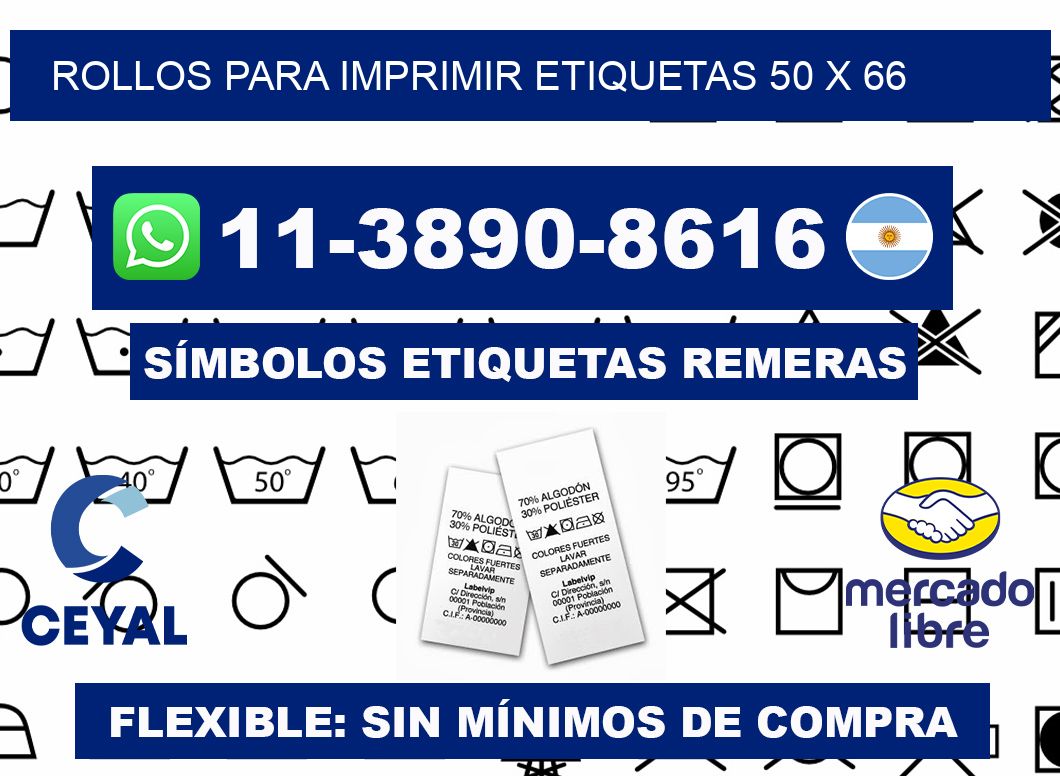 rollos para imprimir etiquetas 50 x 66