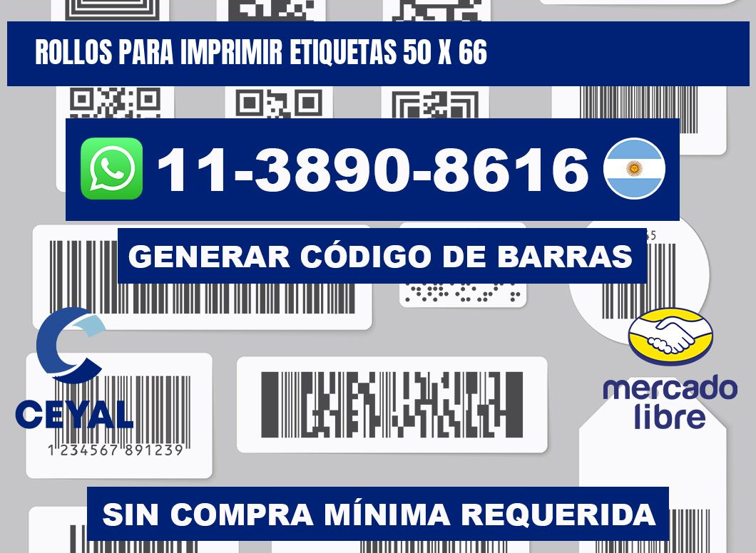 rollos para imprimir etiquetas 50 x 66