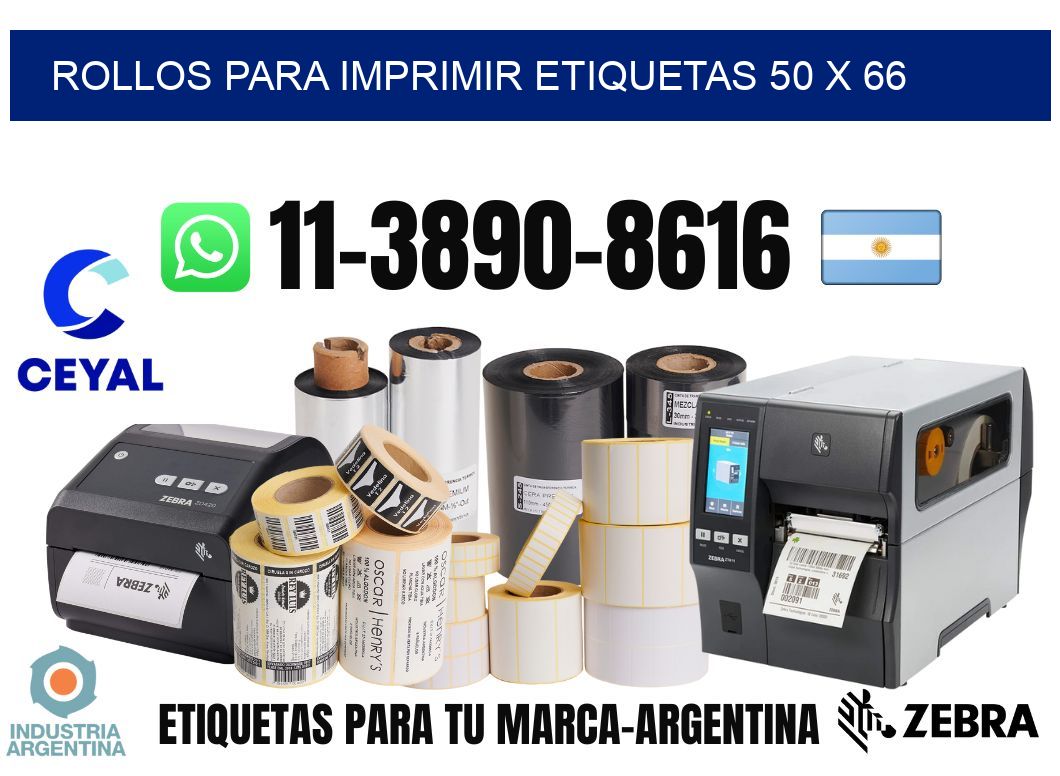 rollos para imprimir etiquetas 50 x 66