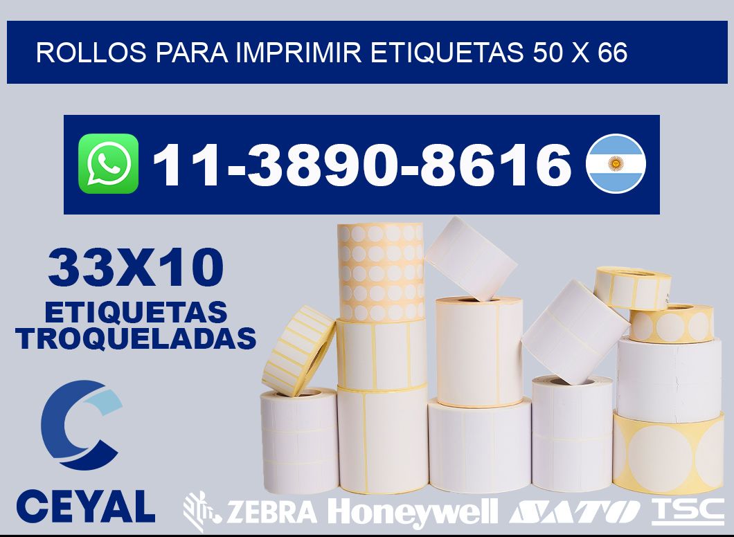 rollos para imprimir etiquetas 50 x 66