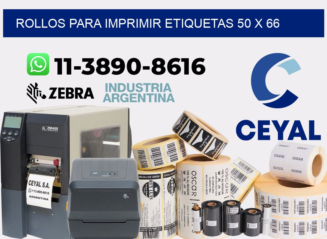 rollos para imprimir etiquetas 50 x 66