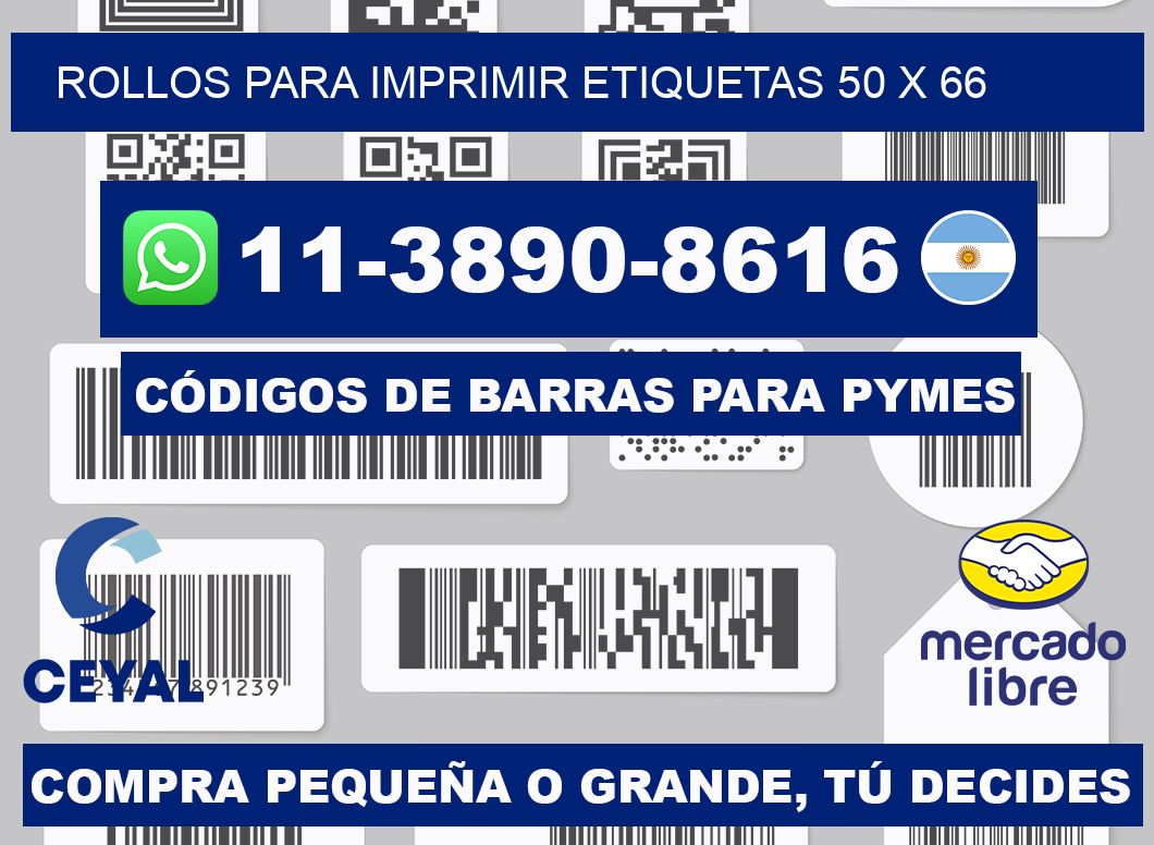 rollos para imprimir etiquetas 50 x 66