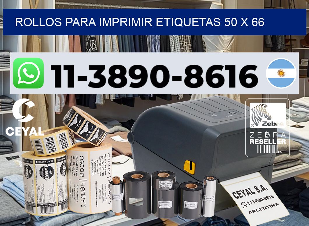 rollos para imprimir etiquetas 50 x 66