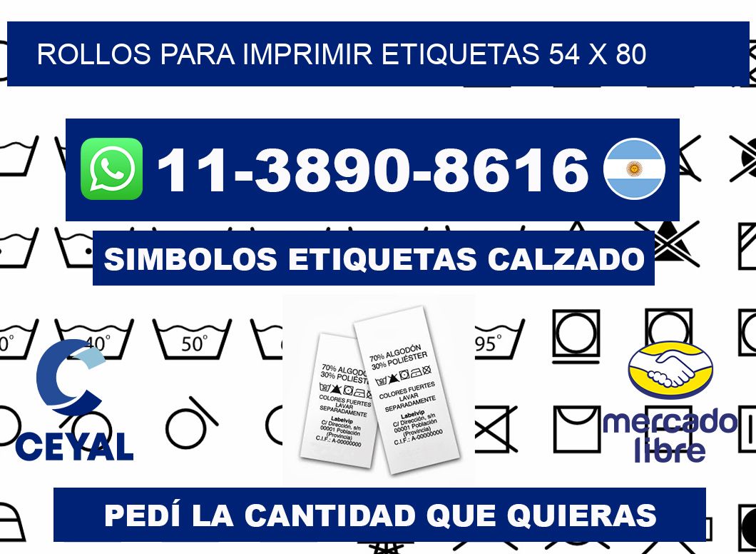 rollos para imprimir etiquetas 54 x 80