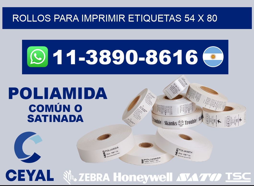 rollos para imprimir etiquetas 54 x 80