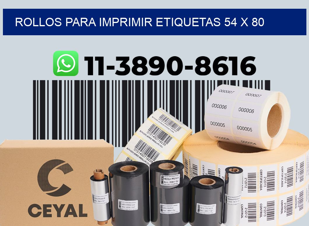 rollos para imprimir etiquetas 54 x 80