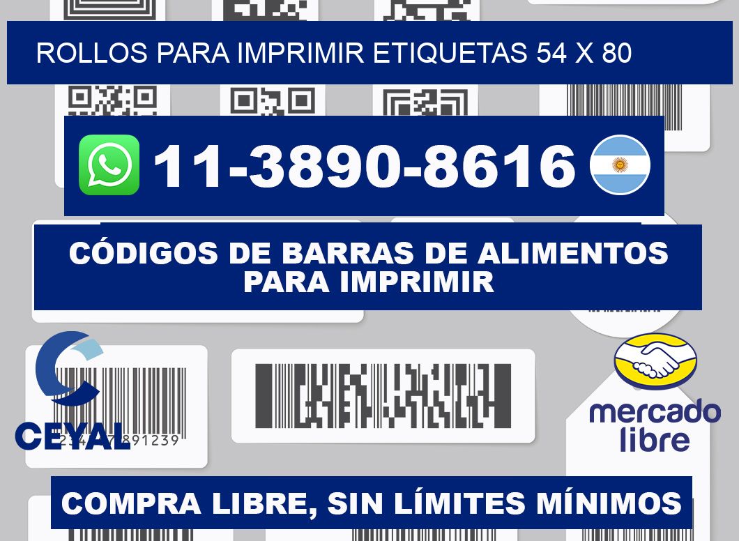 rollos para imprimir etiquetas 54 x 80