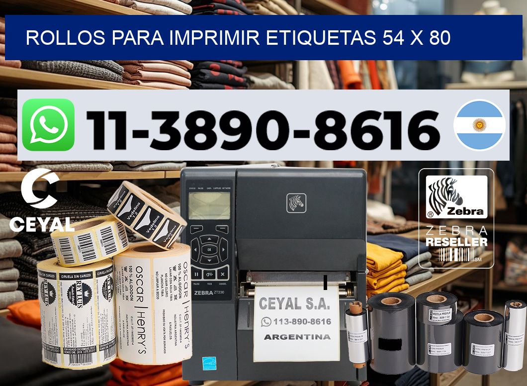 rollos para imprimir etiquetas 54 x 80