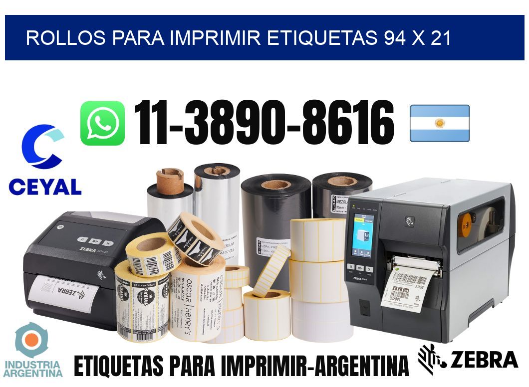 rollos para imprimir etiquetas 94 x 21