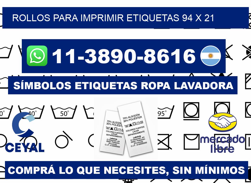 rollos para imprimir etiquetas 94 x 21