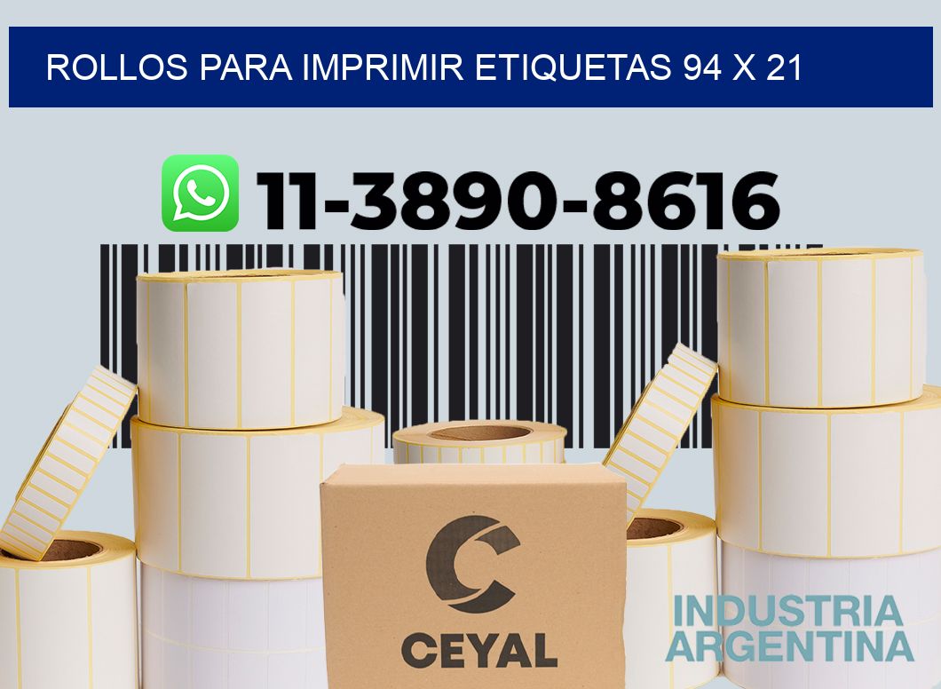 rollos para imprimir etiquetas 94 x 21