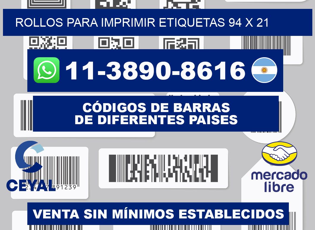 rollos para imprimir etiquetas 94 x 21