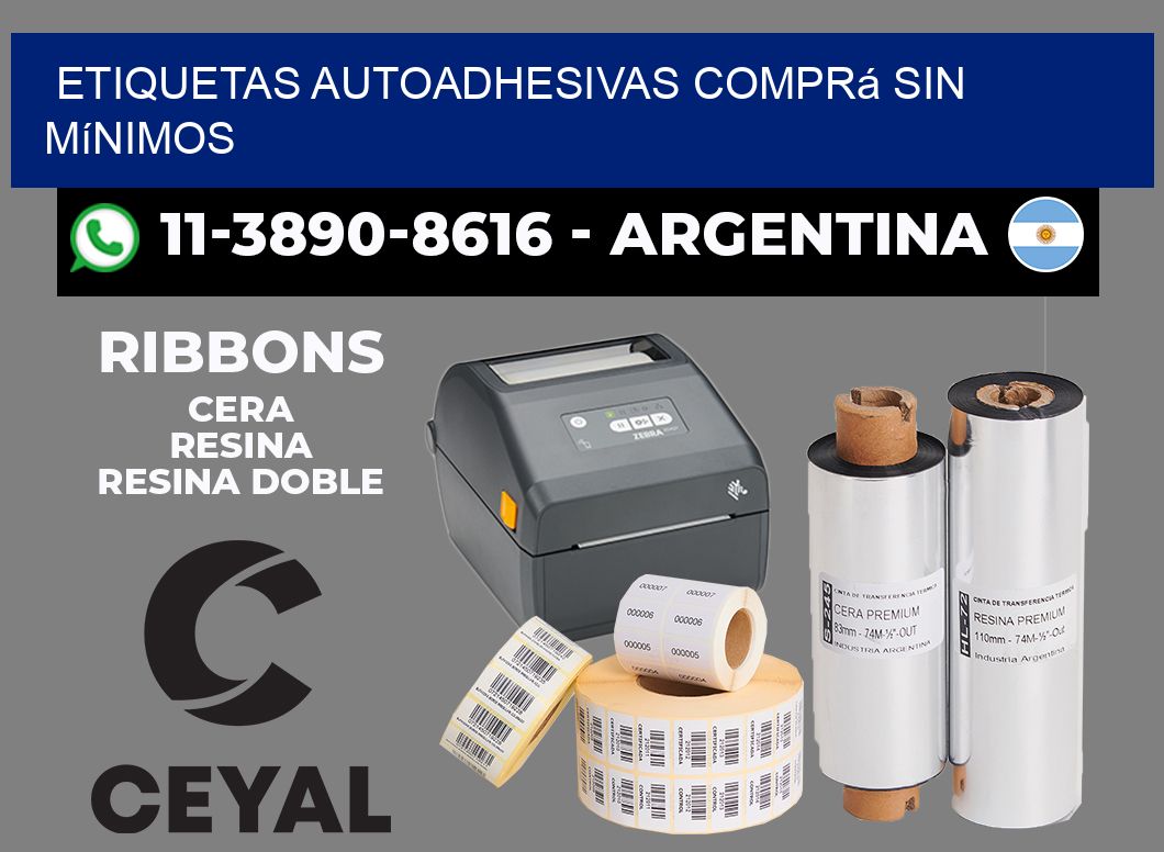 ETIQUETAS AUTOADHESIVAS Comprá sin mínimos