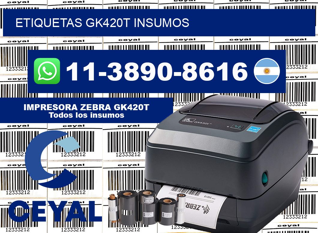 ETIQUETAS GK420T insumos