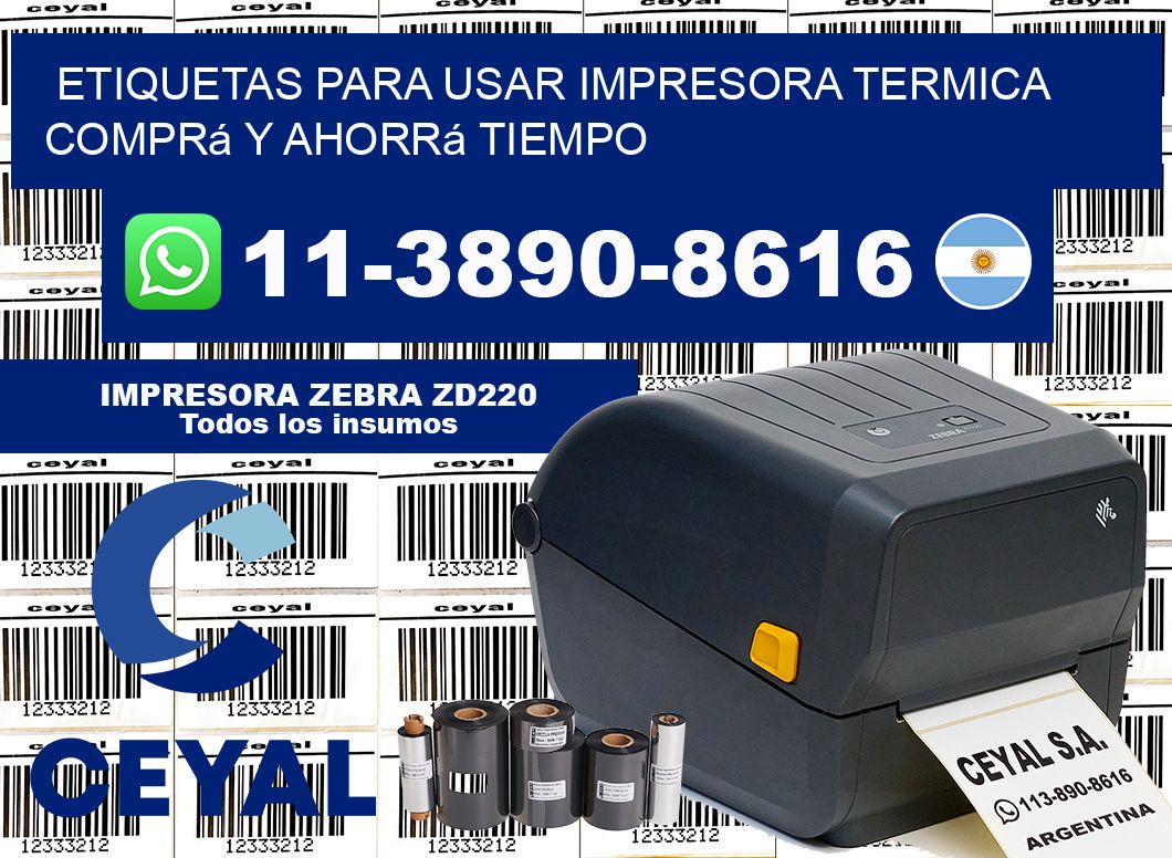 ETIQUETAS PARA USAR IMPRESORA TERMICA Comprá y ahorrá tiempo